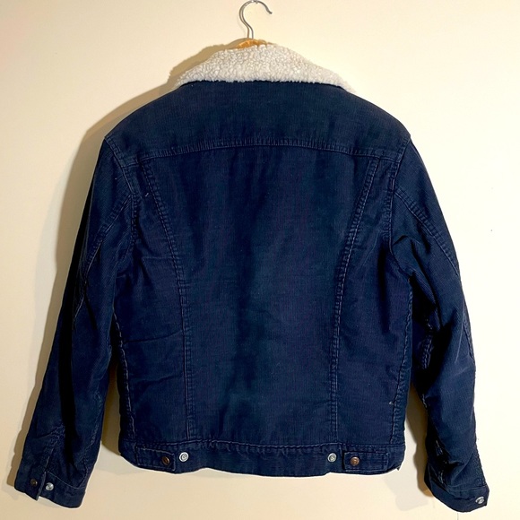 Vintage Blue Corduroy Fleece Lined Jacket. White Label. Small e. - Picture 3 of 5